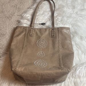 The Sak Taupe Leather Tote
